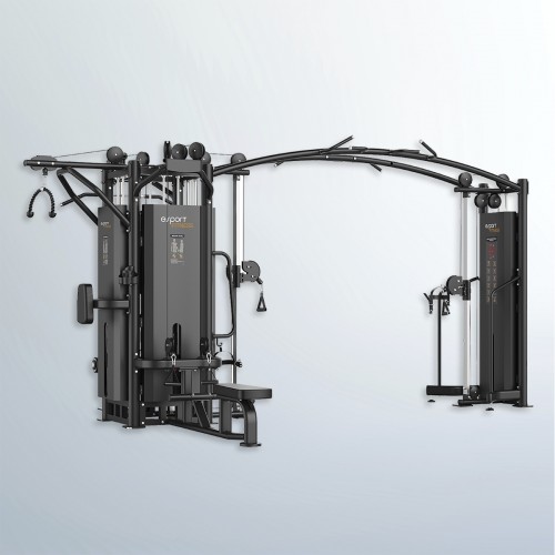 THE FREE SHIPPING code is eSPORT (COMMERCIAL 5 STATION JUNGLE GYM (DUAL PULLEYS ON LAT & ROW)